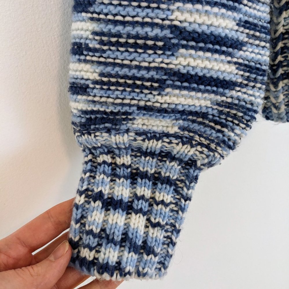 STAUD   Benny Intarsia-knit Turtleneck Sweater In Blue - Picture 10 of 12
